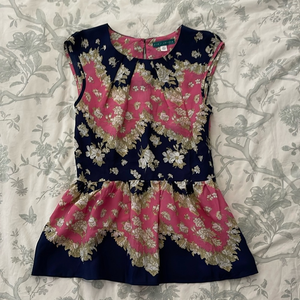 Pim +Larkin peplum top, XS
